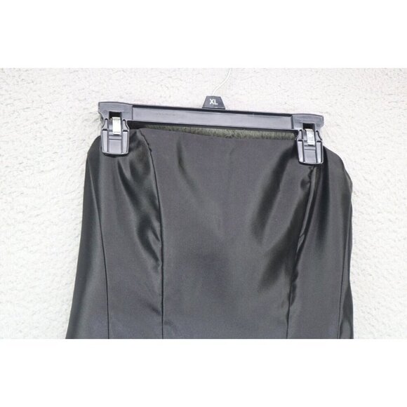 Cach'e Black Strapless Satin Party Dress-Jeweled Pin-Size 8-Whimsigoth - Picture 4 of 14